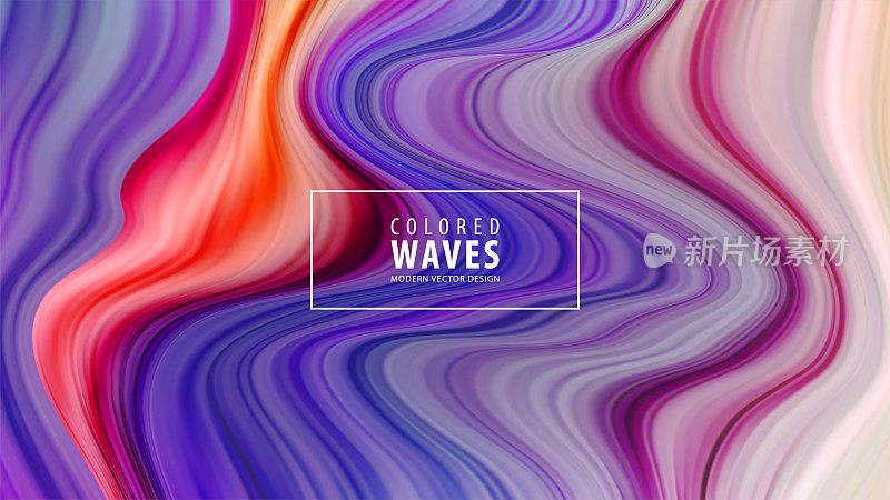 Modern colorful flow poster. Wave Liquid shape in blue color background. Art design. Vector illustration EPS10